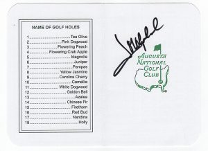 Jose Maria Olazabal Signed Masters Scorecard 2