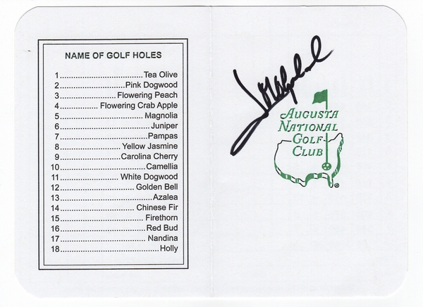 Jose Maria Olazabal Signed Masters Scorecard 2