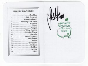 Sandy Lyle Signed Masters Scorecard 2