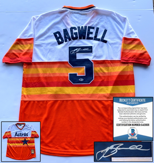Jeff Bagwell Houston Astros Signed Jersey Beckett BAS