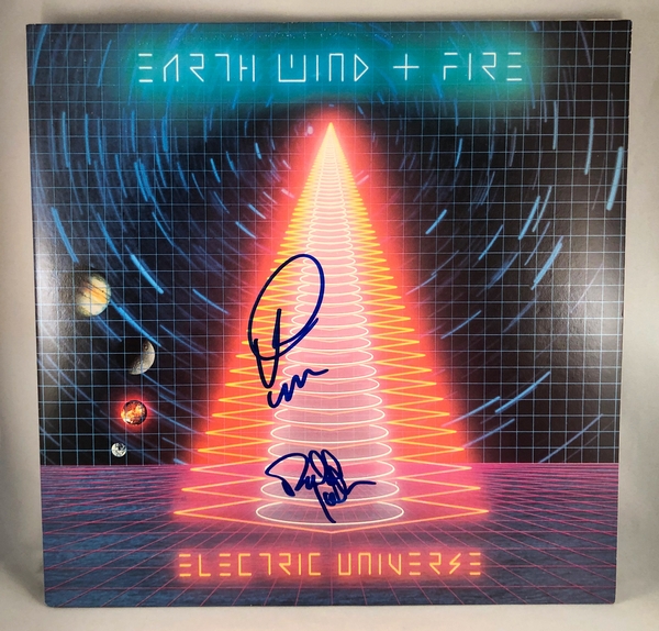 Verdine White Ralph Johnson Earth Wind Fire Signed LP Album Vinyl Electric Universe
