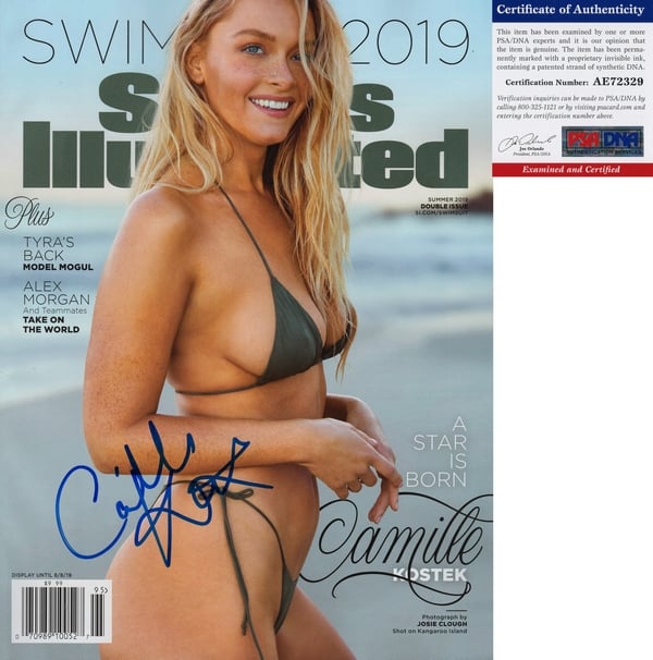 Camille Kostek Signed Magazine 2019 SI Swimsuit Issue PSA/DNA 2