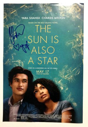 Yara Shahidi Charles Melton Signed Poster The Sun is Also a Star