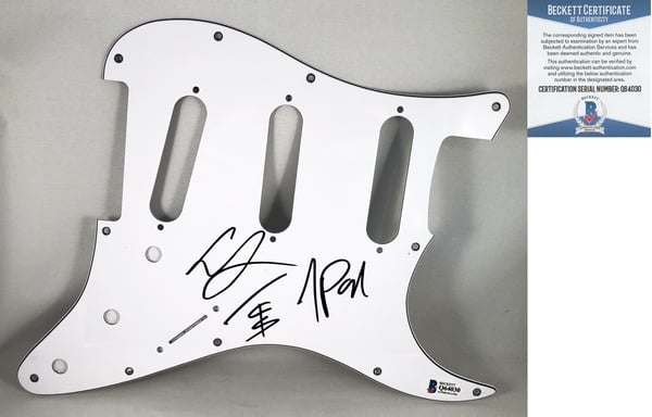 The Chainsmokers Signed Electric PickGuard Beckett BAS Andrew Taggart Alex Pall