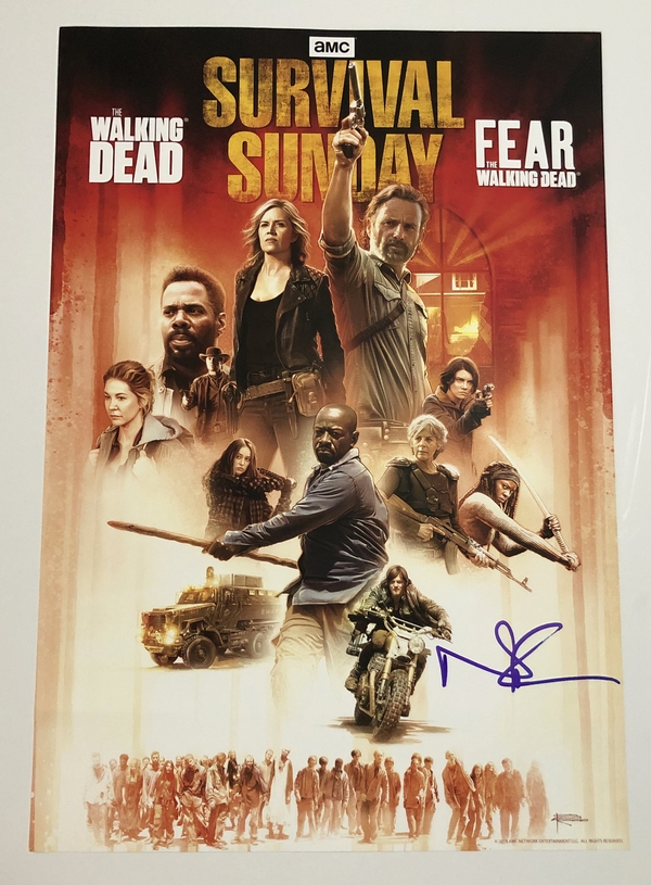 Norman Reedus Signed 13x19 Poster Daryl TWD The Walking Dead 1