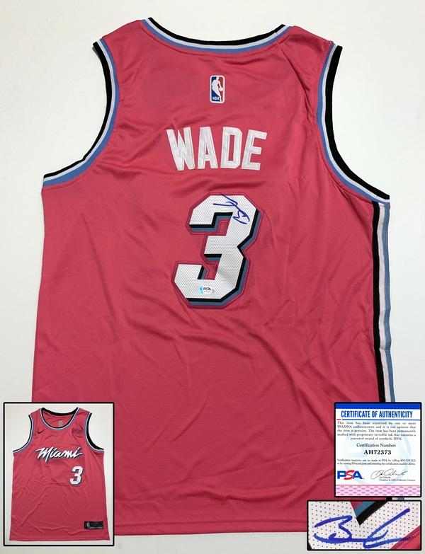 Miami Heat Dwyane Wade Signed Pink Vice Jersey PSA/DNA