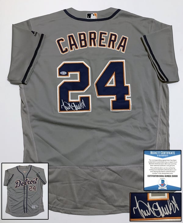 Detroit Tigers Miguel Cabrera Signed Jersey Beckett BAS