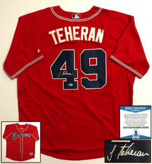Atlanta Braves Julio Teheran Signed Jersey Beckett BAS COA