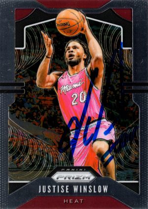 Miami Heat Justise Winslow Signed Trading Card 2019 Panini Prizm 230