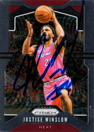 Miami Heat Justise Winslow Signed Trading Card 2019 Panini Prizm #230