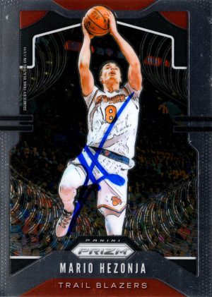 New York Knicks Mario Hezonja Signed Trading Card 2019 Panini Prizm #219