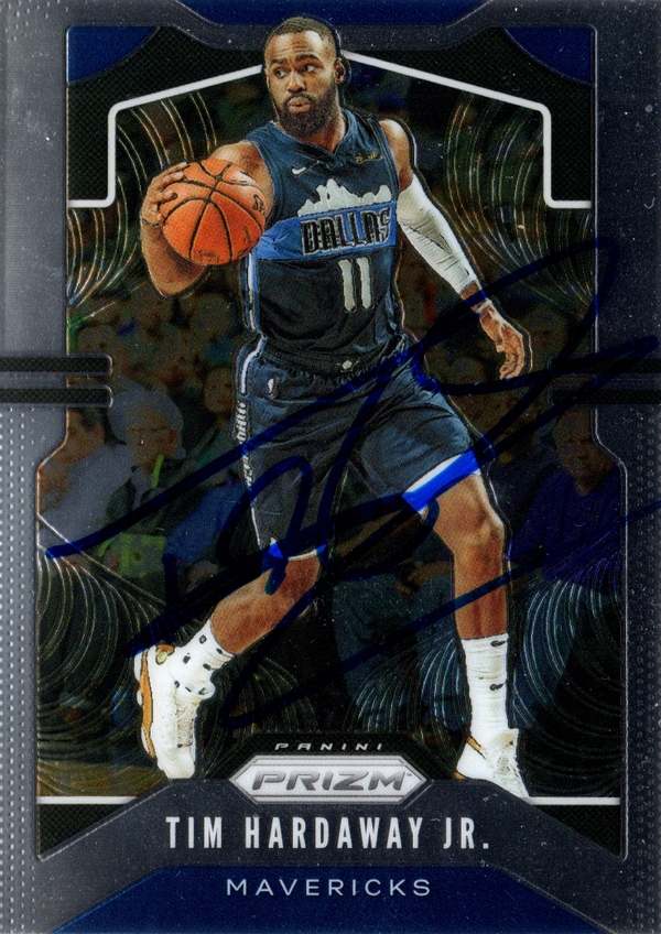 Dallas Mavericks Tim Hardaway Jr Signed Trading Card 2019 Panini Prizm #77