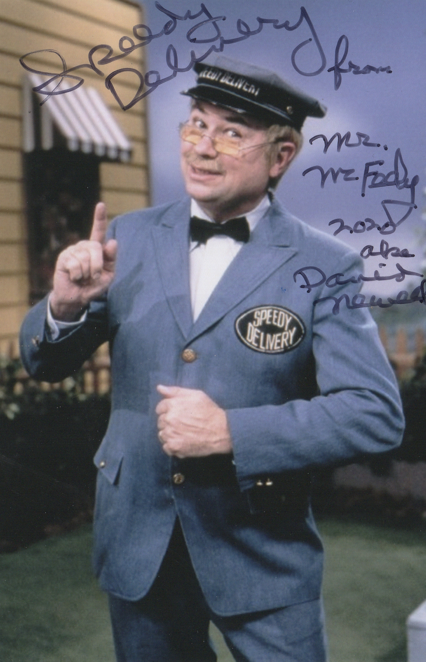 David Newell Signed 4x6 Photo Mr McFeely Mister Rogers Neighborhood PSA/DNA