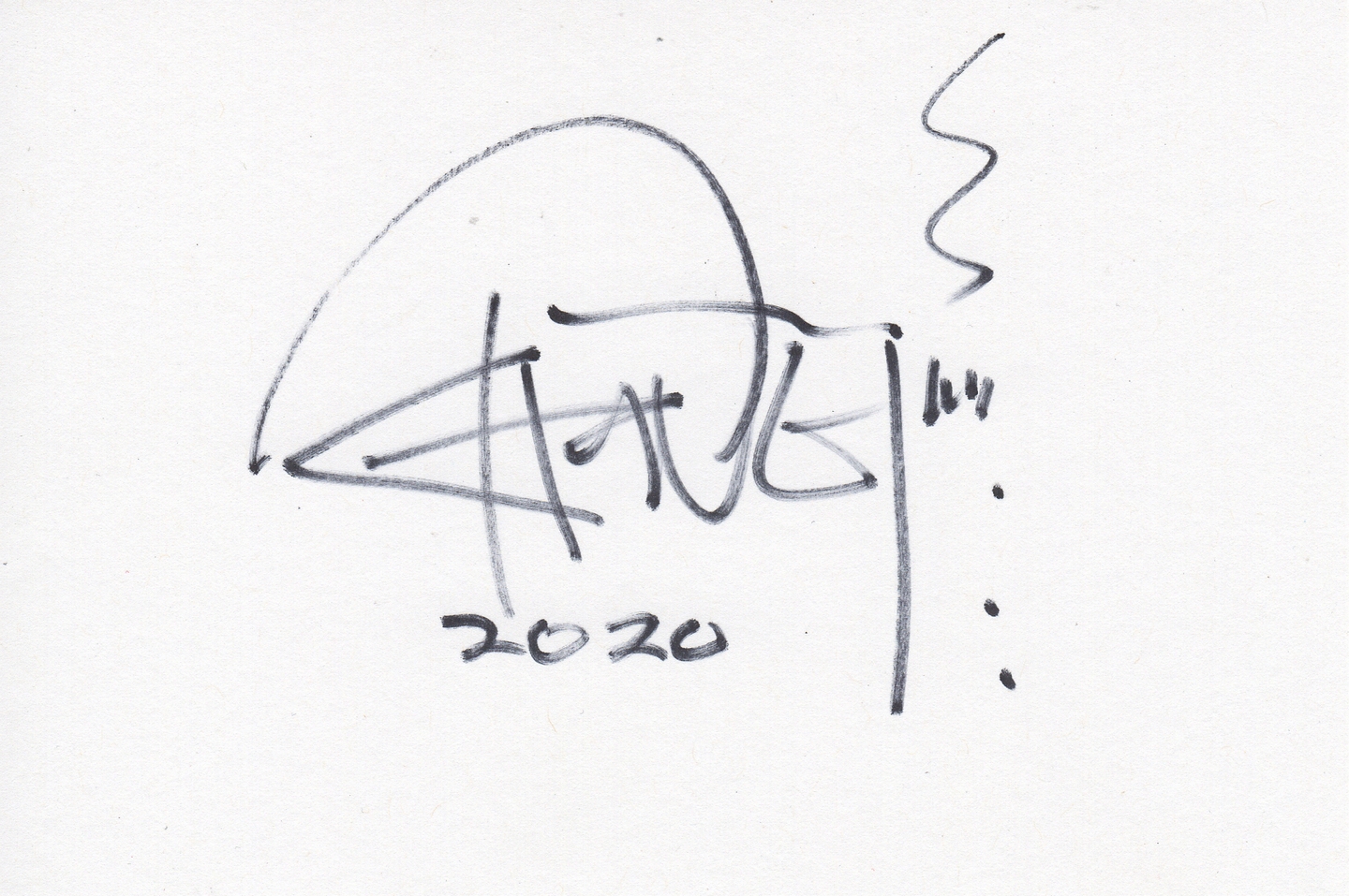 Tommy Chong Signed 4x6 Index Card