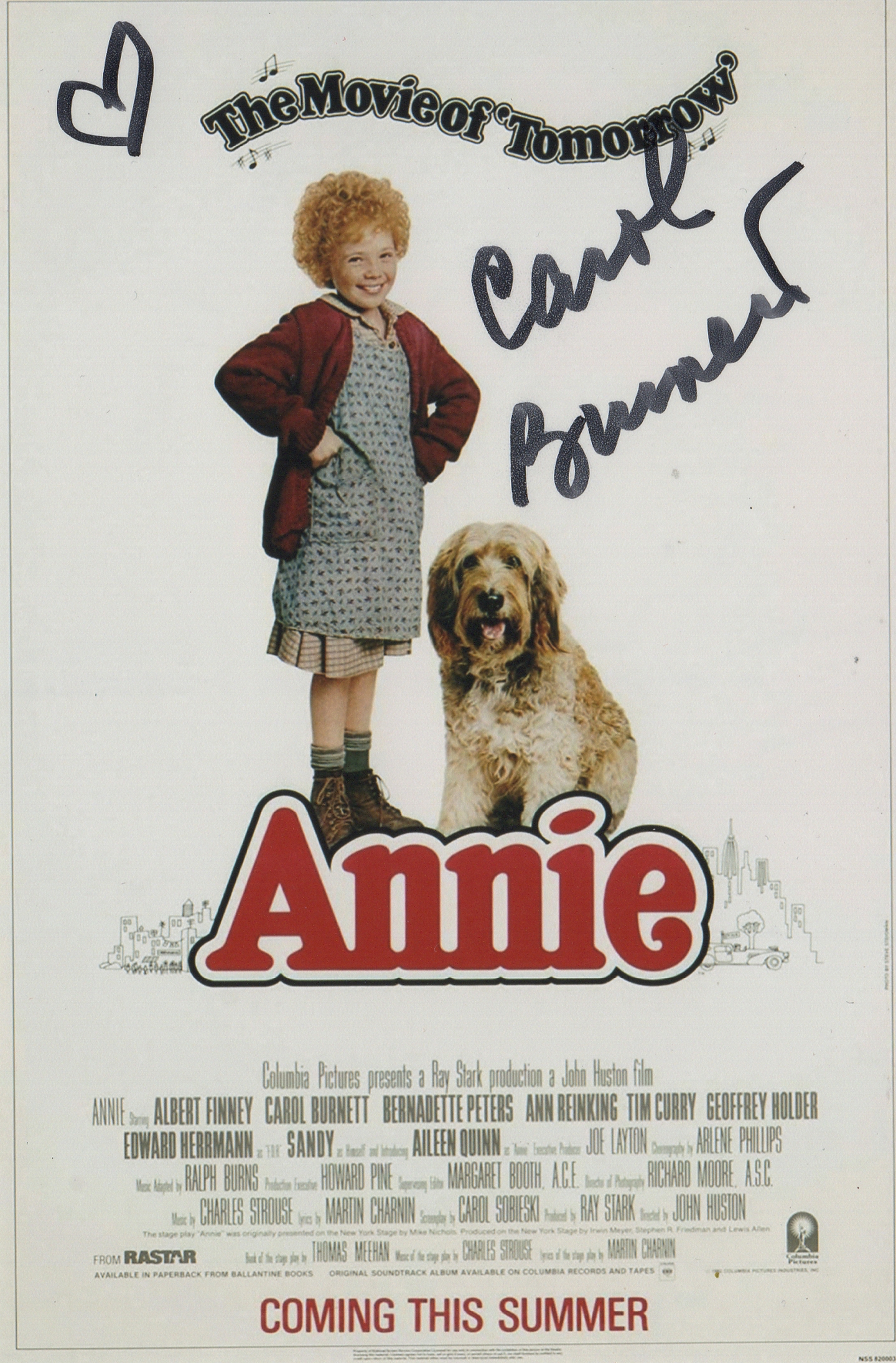 Carol Burnett Signed 4x6 Photo 1 PSA/DNA
