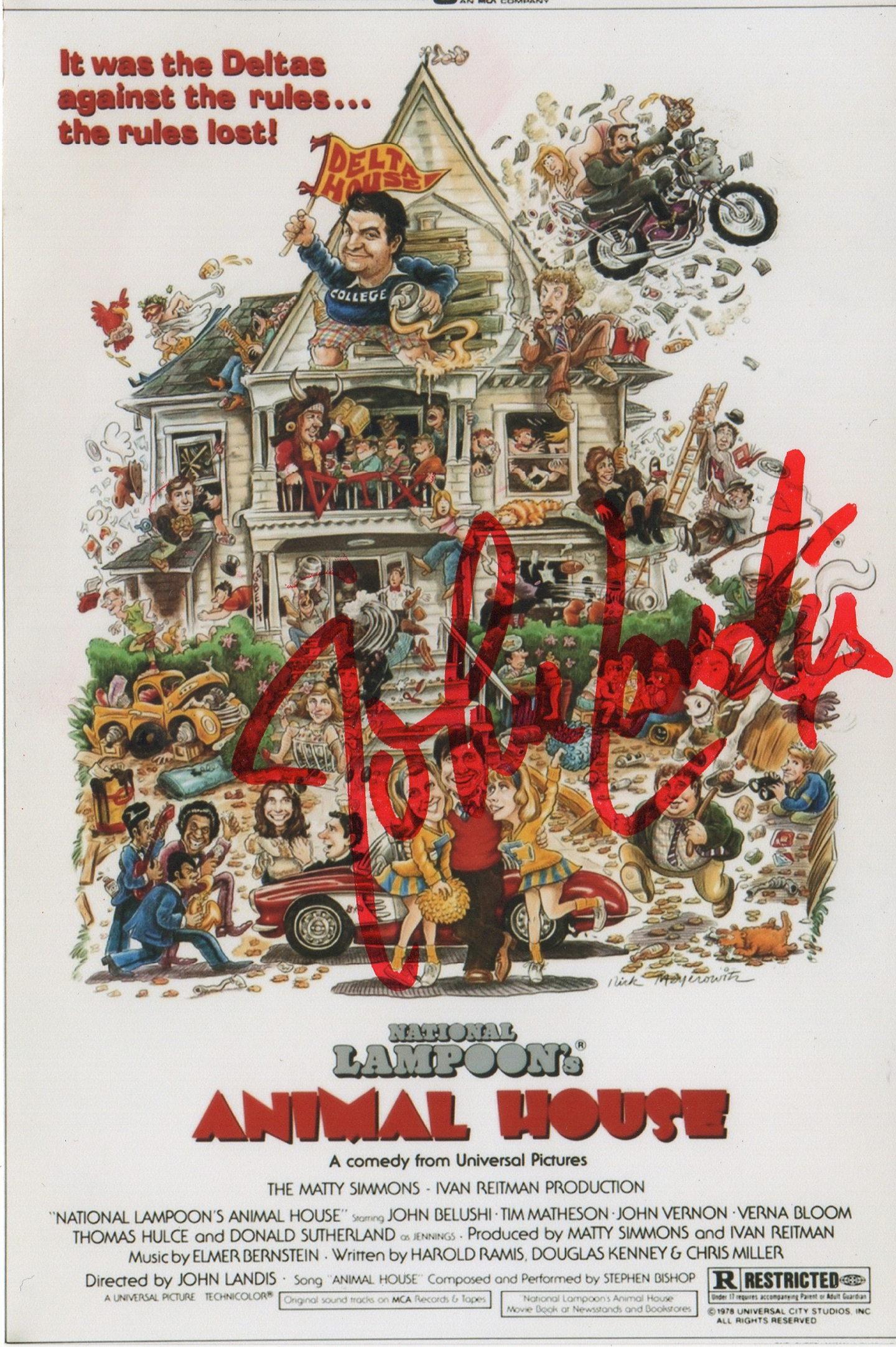 John Landis Signed 4x6 Photo Animal House
