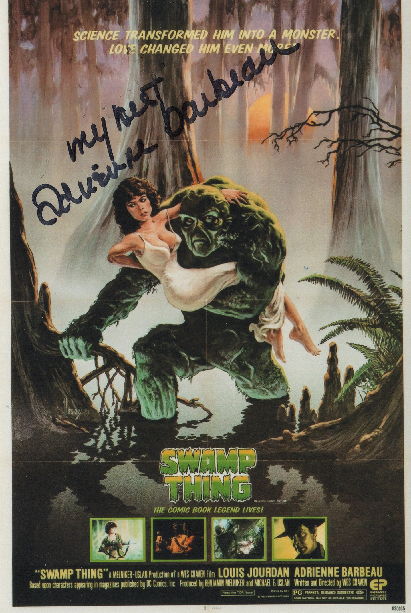 Adrienne Barbeau Signed 4x6 Photo Swamp Thing