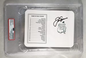 Jack Nicklaus Signed Masters ScoreCard 3 PSA/DNA