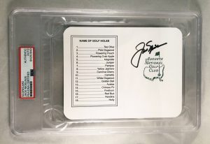 Jack Nicklaus Signed Masters ScoreCard 6 PSA/DNA