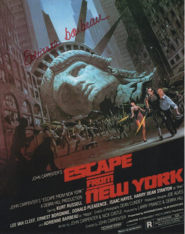 Adrienne Barbeau Signed 8x10 Photo 2 Escape From New York - Memorabilia