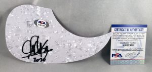 Chubby Checker Signed Acoustic PickGuard PSA/DNA