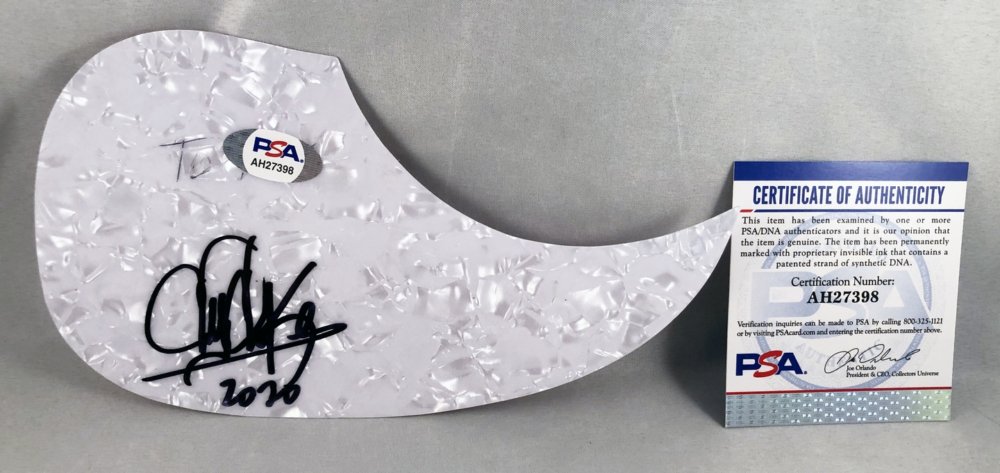 Chubby Checker Signed Acoustic PickGuard PSA/DNA