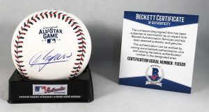 Chicago Cubs Aroldis Chapman Signed MLB 2019 All Star Baseball Beckett BAS