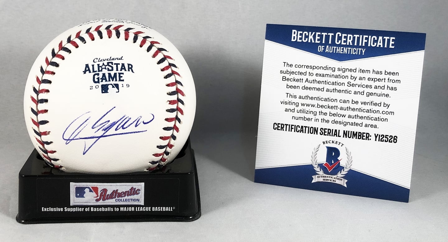 Chicago Cubs Aroldis Chapman Signed MLB 2019 All Star Baseball Beckett BAS