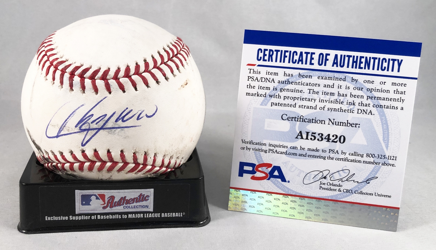 New York Yankees Aroldis Chapman Signed Games Used Authentic MLB Baseball