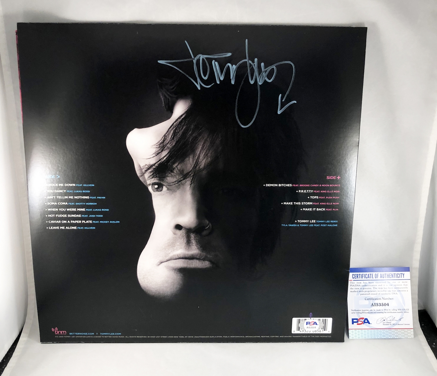 Tommy Lee Signed LP Vinyl Andro Motley Crue PSA/DNA 1
