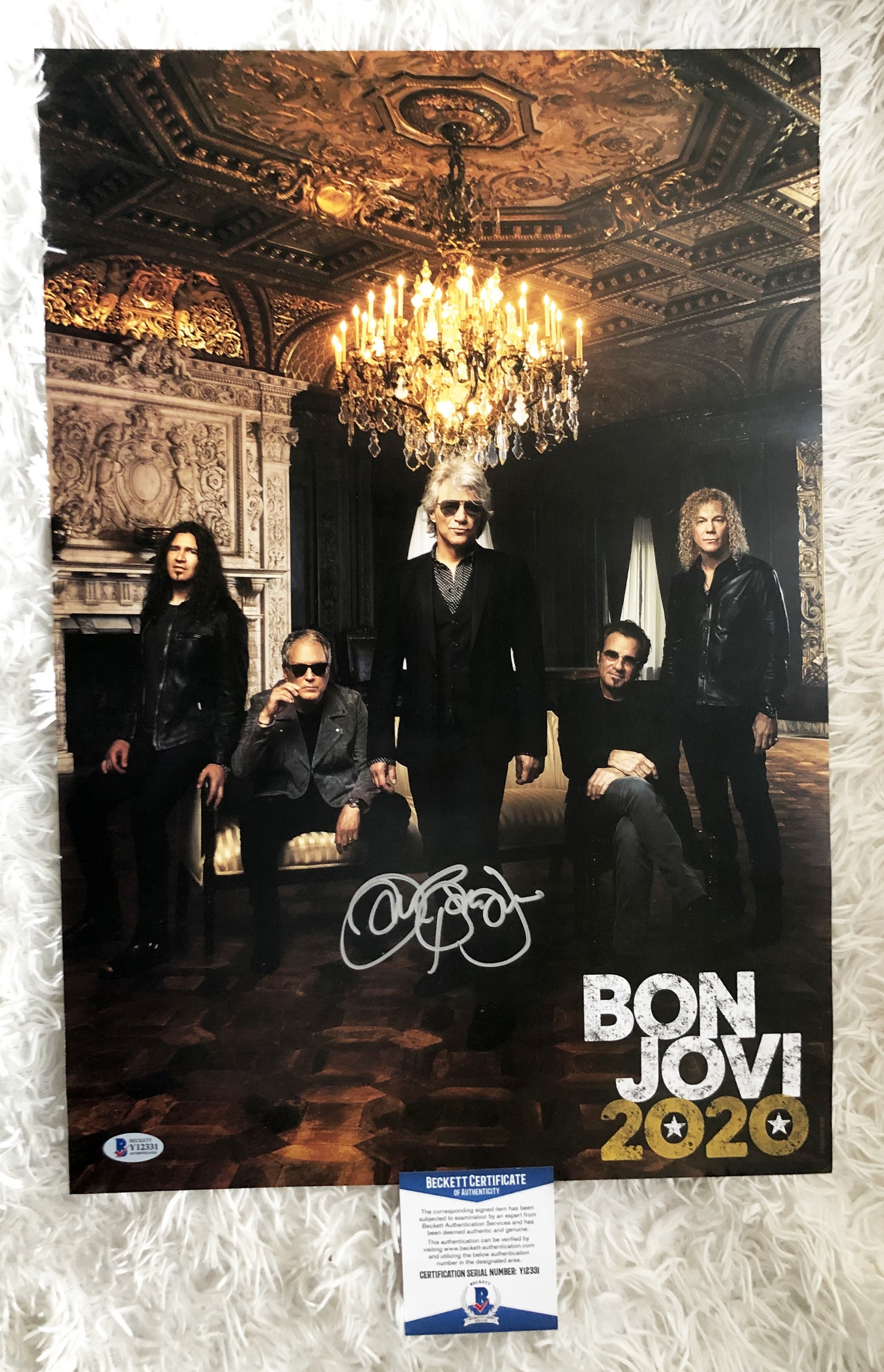 Jon Bon Jovi Signed Poster 13x19 Beckett BAS