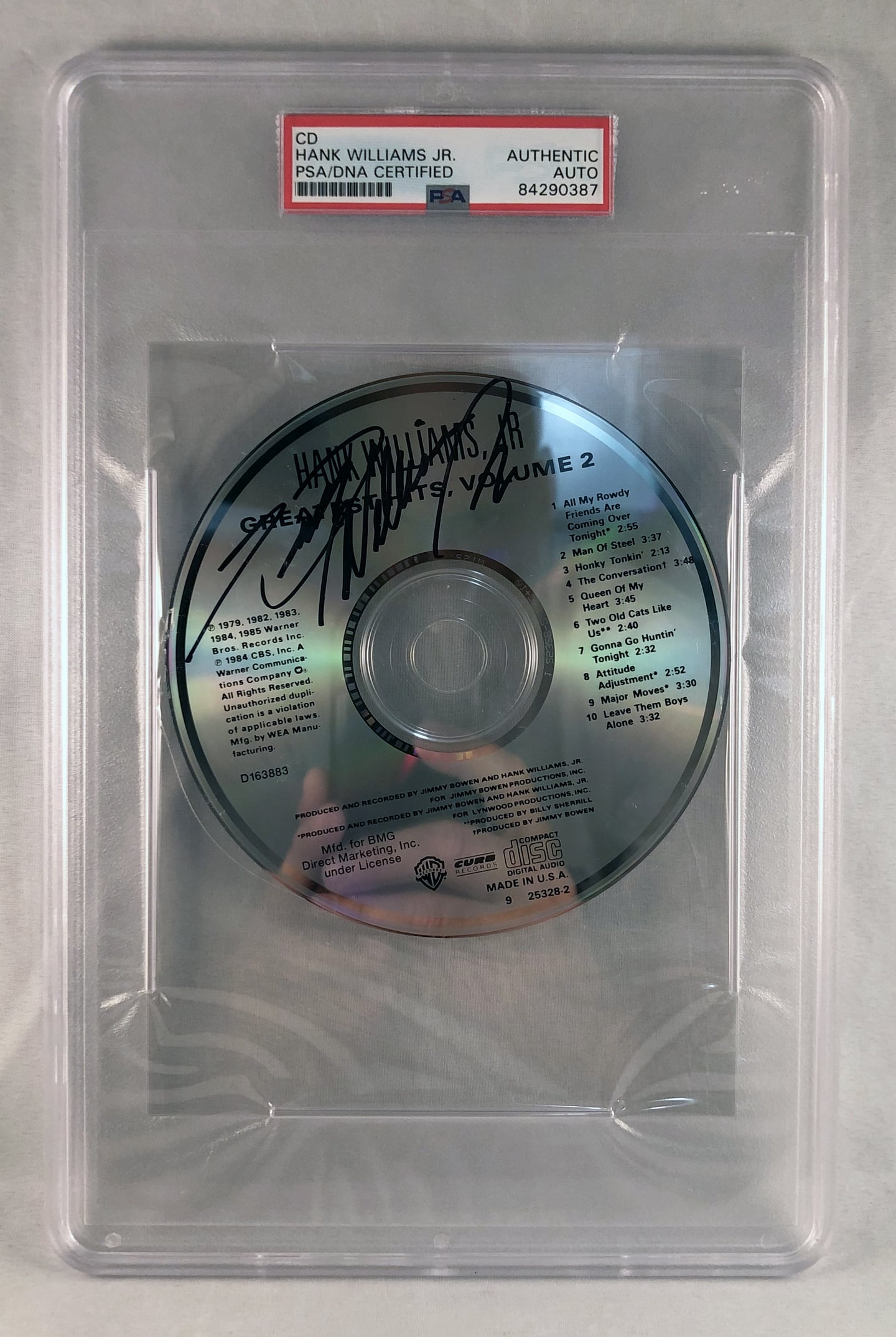 Country Singer Hank Williams Jr Signed CD PSA/DNA 2