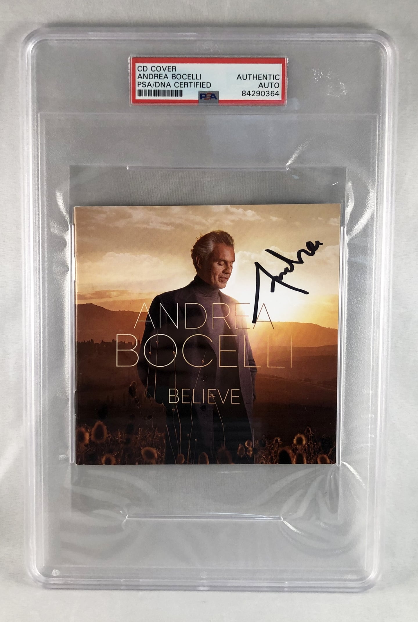 Andrea Bocelli Signed CD Cover PSA/DNA