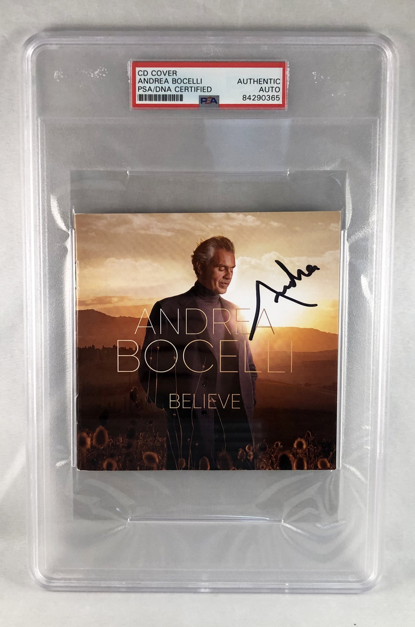 Andrea Bocelli Signed CD Cover PSA/DNA 1