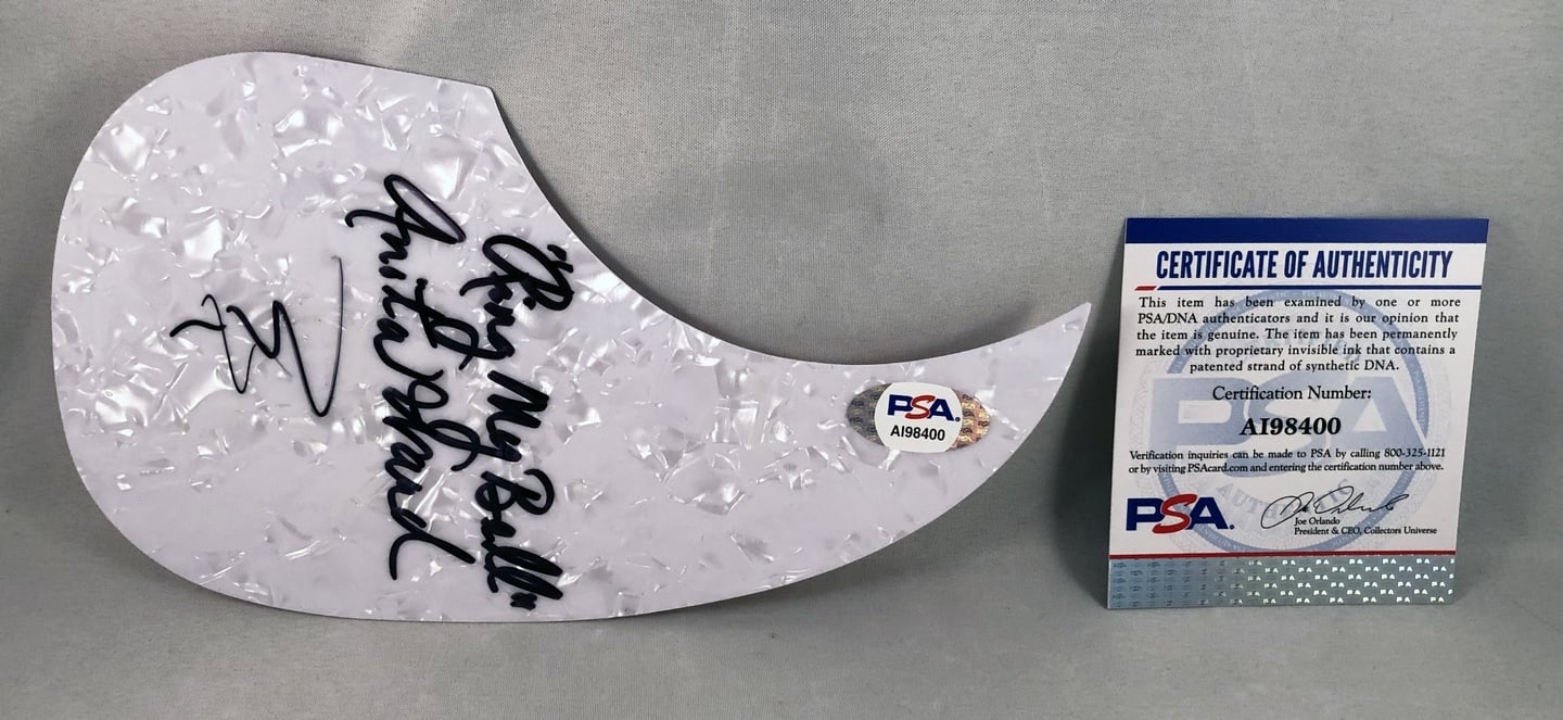 Anita Ward Signed Acoustic PickGuard PSA/DNA