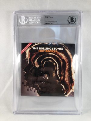 Charlie Watts Signed CD Cover Beckett BAS The Rolling Stones 1