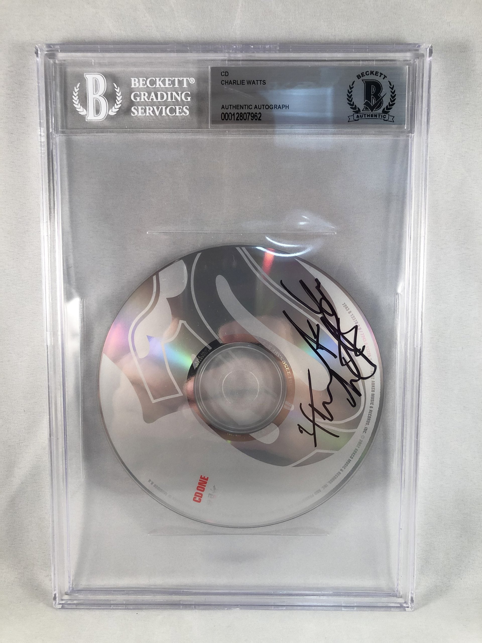 Charlie Watts Signed CD Beckett BAS The Rolling Stones 5
