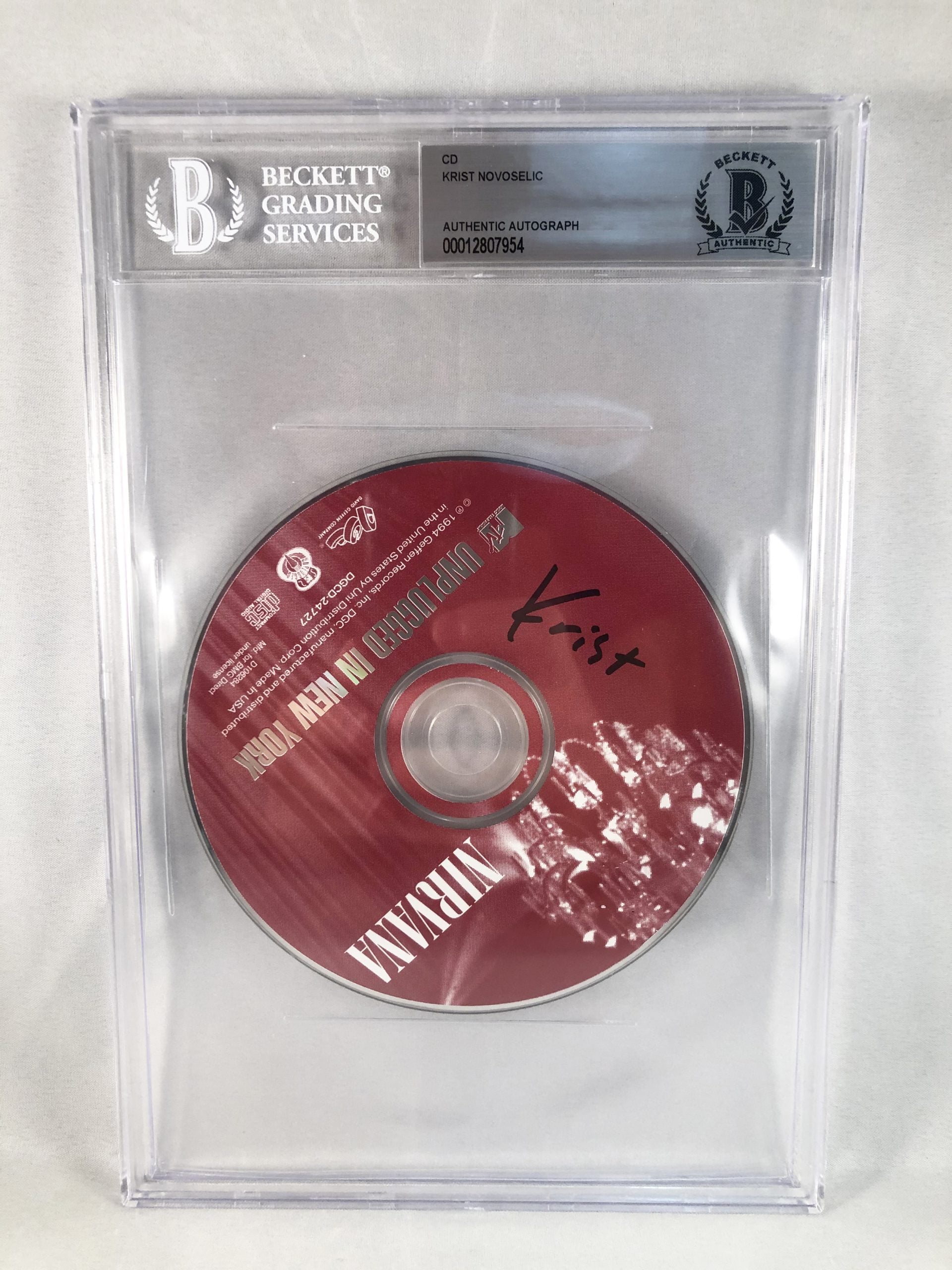Krist Novoselic Signed CD Beckett BAS Nirvana 1