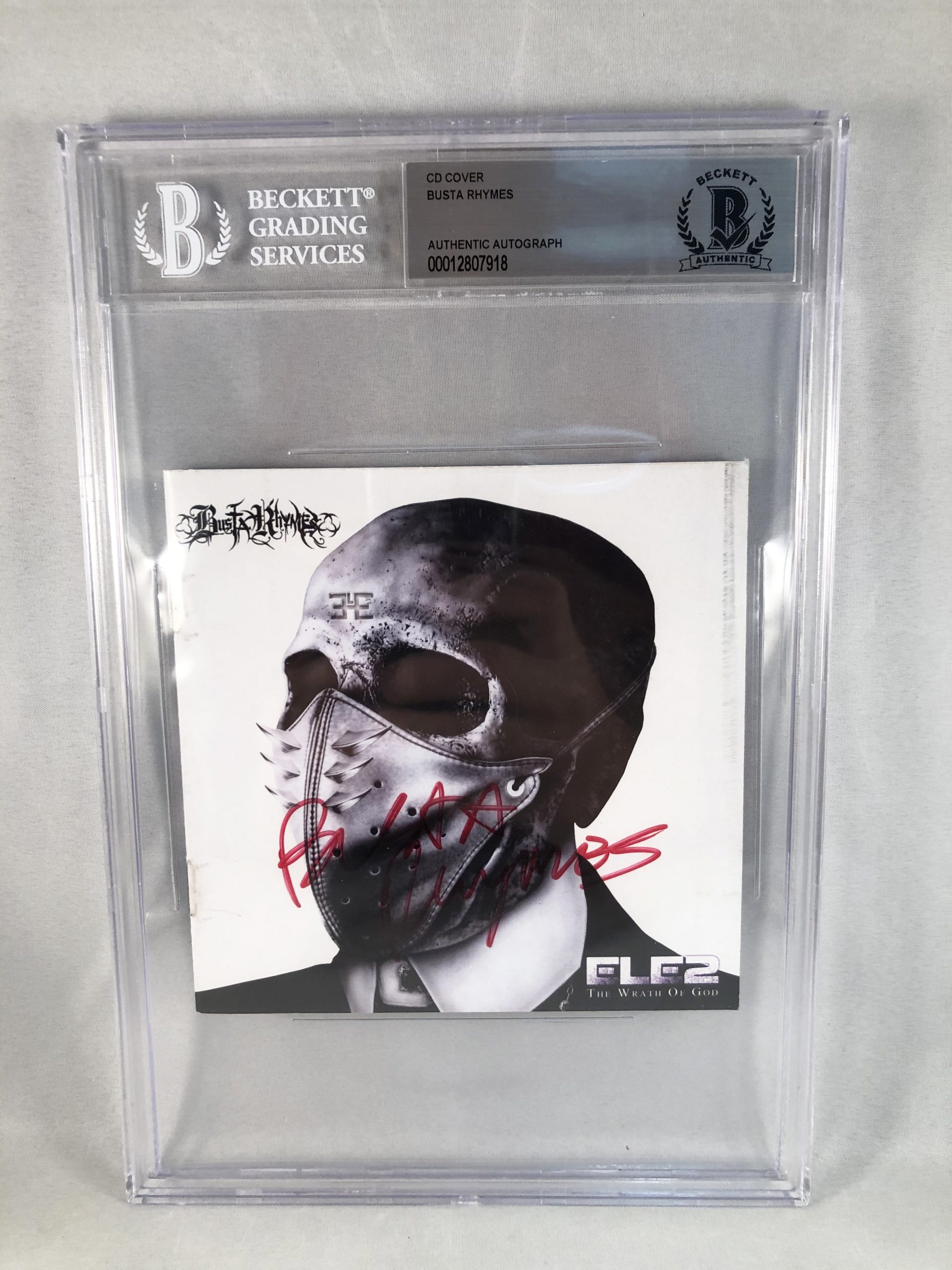 Busta Rhymes Signed CD Cover Beckett BAS 1