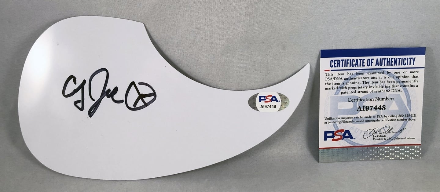 Country Joe McDonald Autographed Acoustic PickGuard PSA/DNA