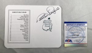 Masters Champion Bernhard Langer Signed Masters Scorecard PSA/DNA