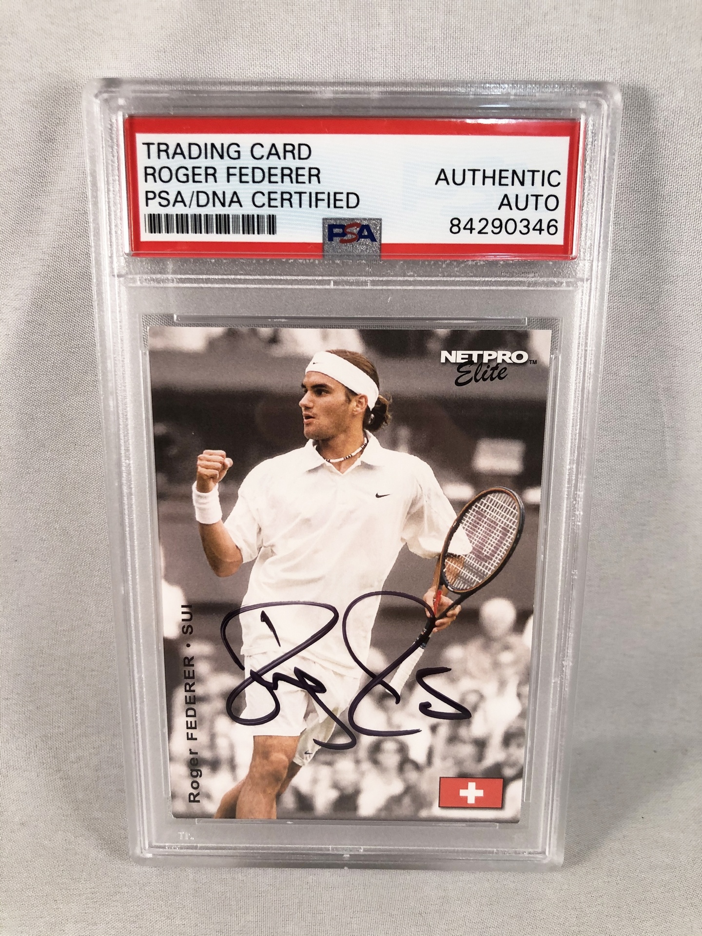 Roger Federer Signed Trading Card PSA/DNA Netpro Elite #S2