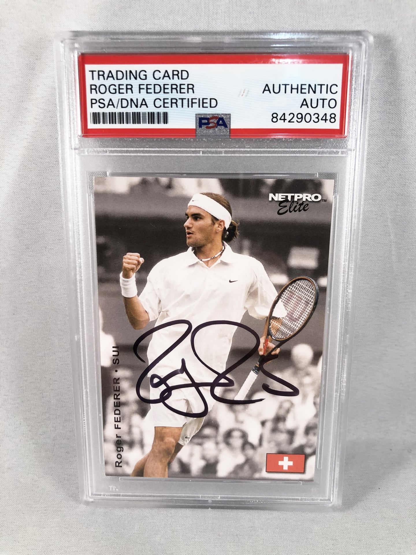 Roger Federer Signed Trading Card PSA/DNA Netpro Elite S2