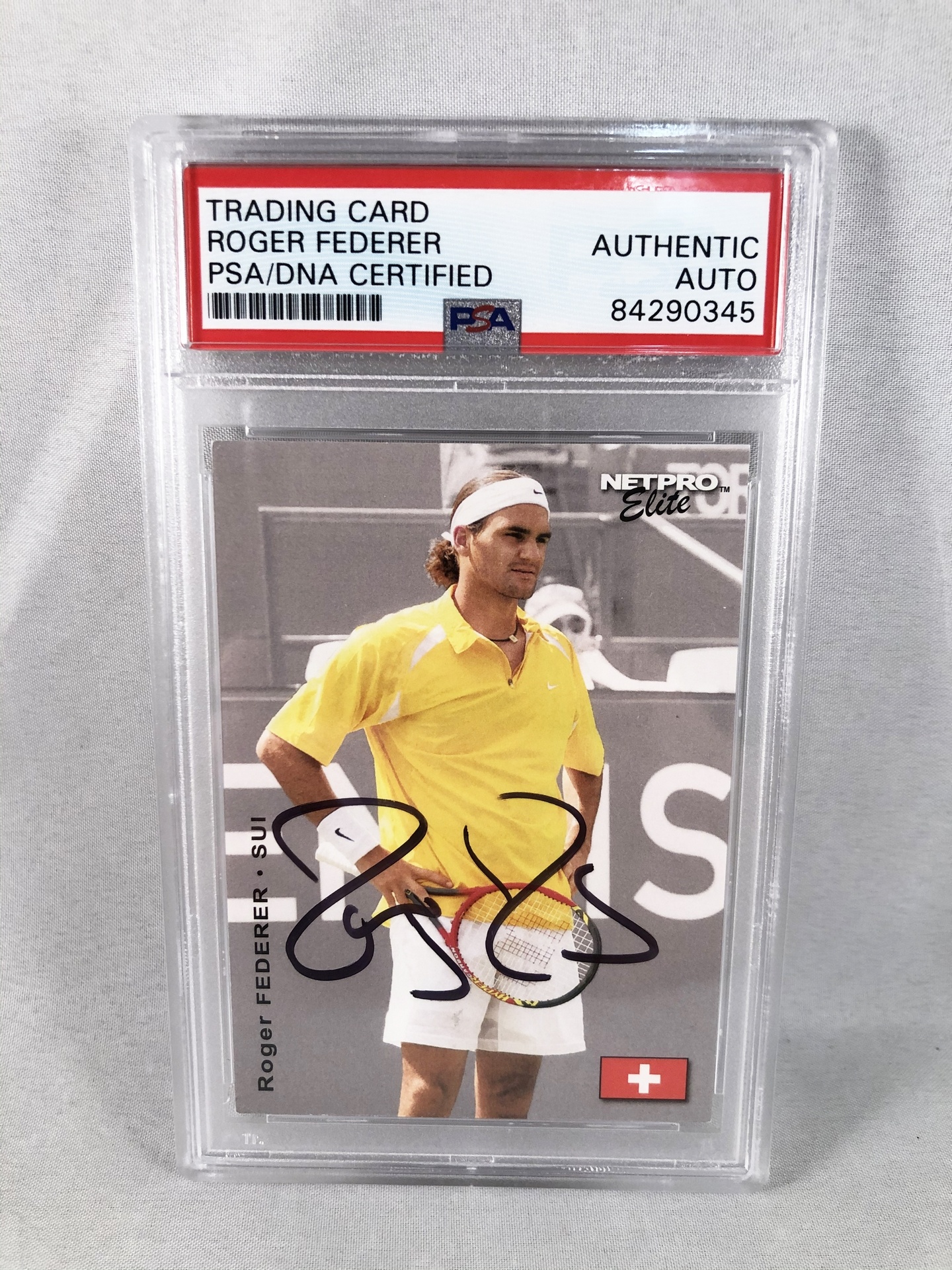 Roger Federer Signed Trading Card PSA/DNA Netpro Elite #RF-2