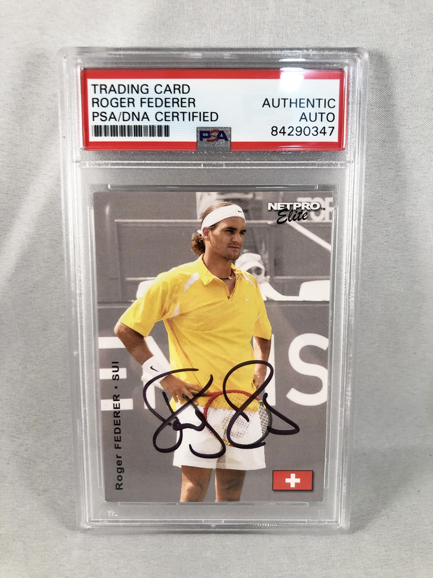 Roger Federer Signed Trading Card PSA/DNA Netpro Elite RF-2