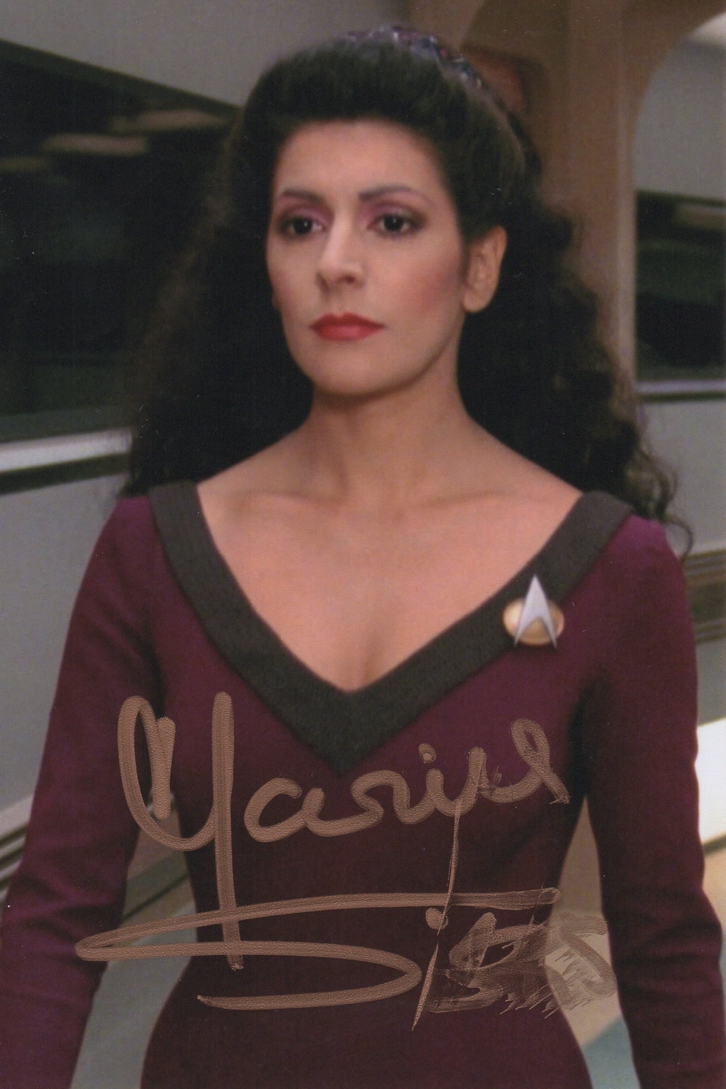 Marina Sirtis Star Trek Deanna Troi Signed 4x6 Photo 2