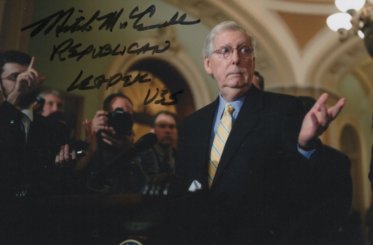 Mitch McConnell Signed 4x6 Photo 5 US Senator Senate Majority Leader