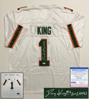 Deriq King Signed Jersey UM Miami Hurricanes PSA/DNA