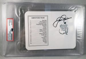 Jack Nicklaus Signed Masters ScoreCard PSA/DNA 14