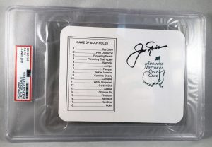 Jack Nicklaus Signed Masters ScoreCard PSA/DNA 15